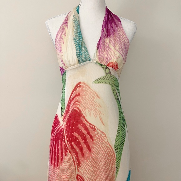 FLAWED GEM Rare Early 2000s Silk Midi Dress ASO Lorelai Gilmore in Gilmore Girls - Picture 12 of 16